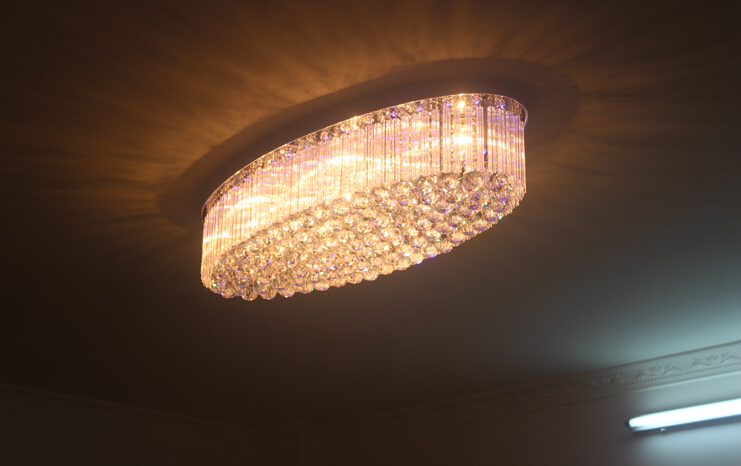 modern design oval crystal chandelier led light living room luxury chandelier decorative cristal lamps