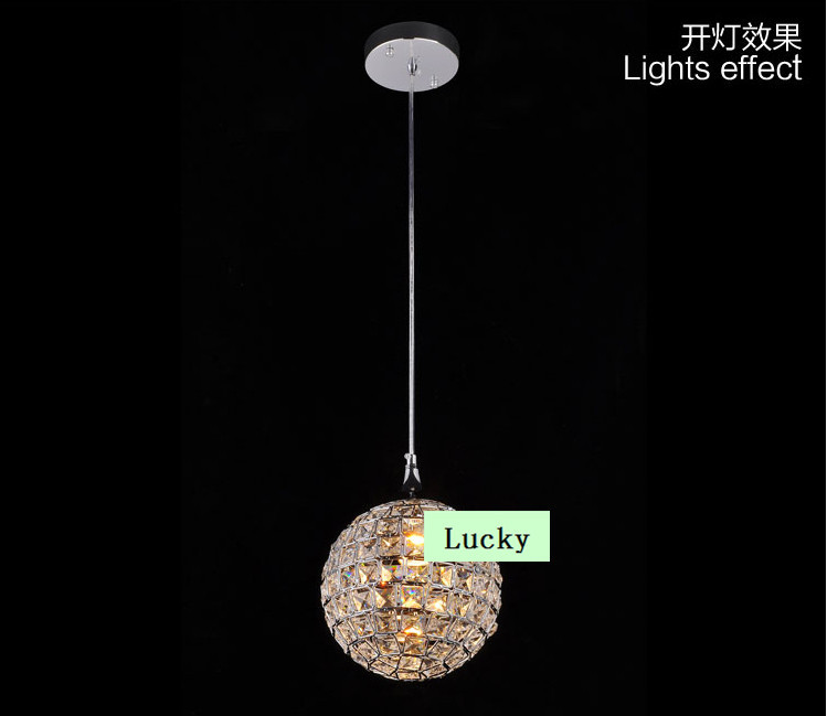 modern k9 crystal pendant light e27 lampshade decoration home luminaire