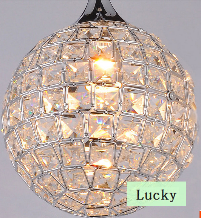 modern k9 crystal pendant light e27 lampshade decoration home luminaire