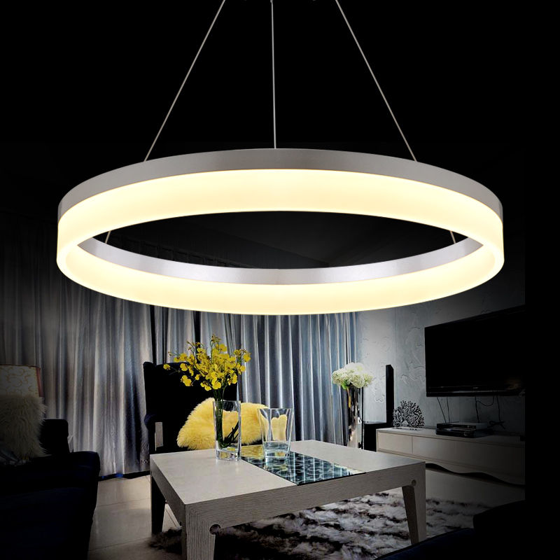 modern led living dining room pendant lights suspension luminaire suspendu led ring lighting lamp fixture de techo colgante