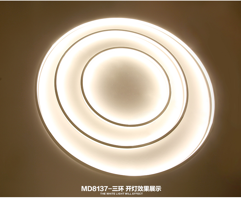 modern pendant lights for living room dining room 3/2/1 circle rings acrylic aluminum body led lighting ceiling lamp fixtures