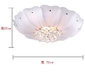 modern simple glass chandeliers room d70*h25cm with blue led beads and remote controller 220v