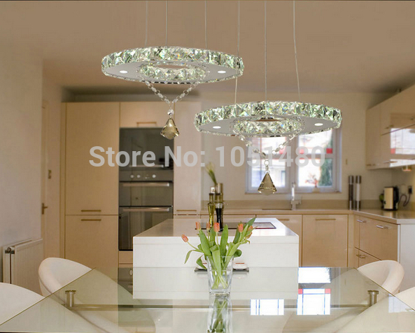 most popular brief style chrome dinning room pendant lamp , contemporary led crystal light