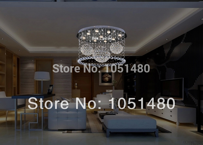most popular flush mount 3 balls contemporary crystal chandeliers l800*w400*h600mm home lighting