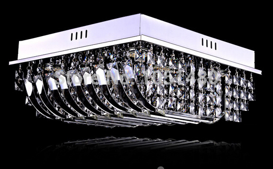 new arrival square crystal lamp l450*w450*h200mm lustres bedroom chandelier