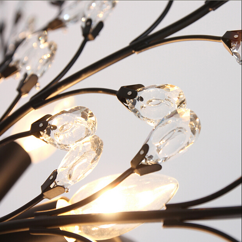 new country style chandelier crystal lamp for living room lustre de cristal indoor lighting