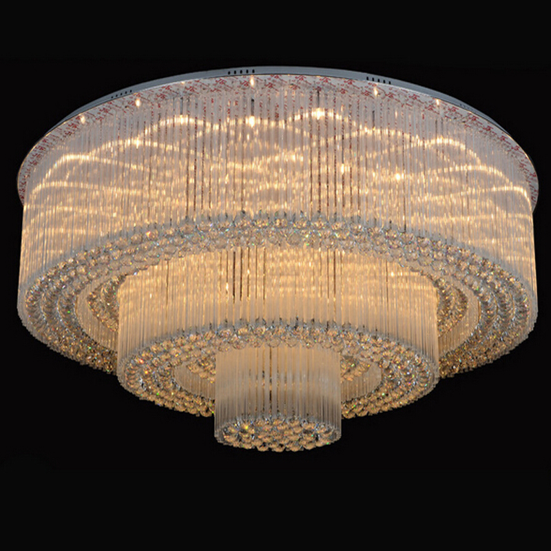 new design flush mount large crystal chandeliers modern cristal light foyer chandeliers led luminaria