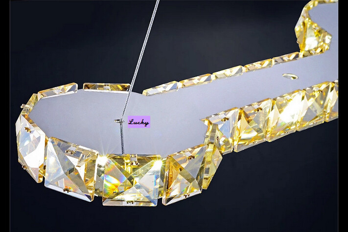 new design guita type led modern crystal chandelier lighting l340mm*h160mm 3 years warranty bedroom pendant light