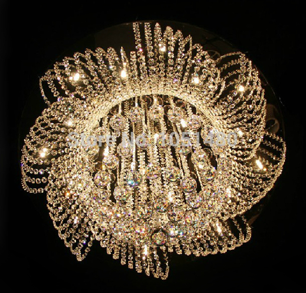 new flower crystal ceiling lamp modern foyer chandeliers dia80*h60cm g4 luminare light