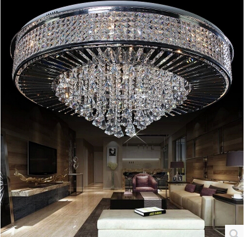 new item special price luxury round crystal foyer light modern crystal ceiling lamp lustres home lighting