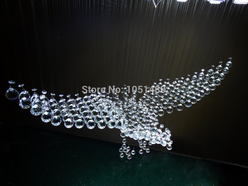new large crystal lamp el lobby crystal chandeliers l100*w55*h80cm ,modern projects lighting