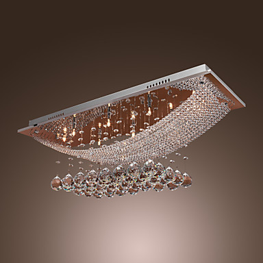 new luxuriant crystal chandelier with 8 lights rectangular pendant chandelier