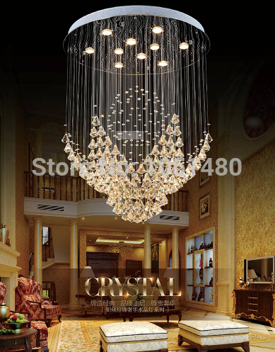 new luxury diamond crystal balls home chandeliers dia80*h100cm modern lighting