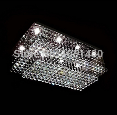 new nice design rectangle el crystal light modern crystal chandelier lamp with led