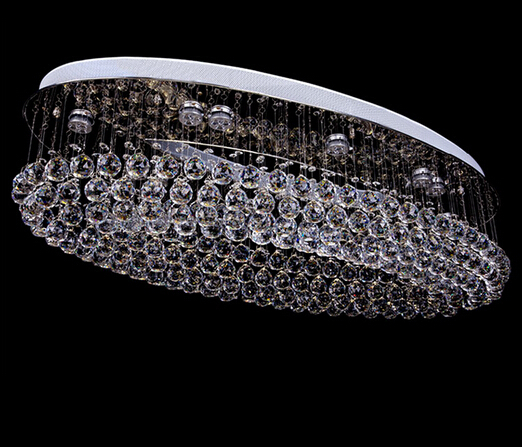 new oval design large modern crystal chandelier lamp ceiling fixtures el project lighting
