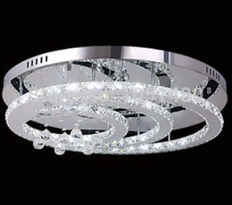 new round k9 crystal led chandelier ceiling living room bedroom modern lighting dia600*h300mm
