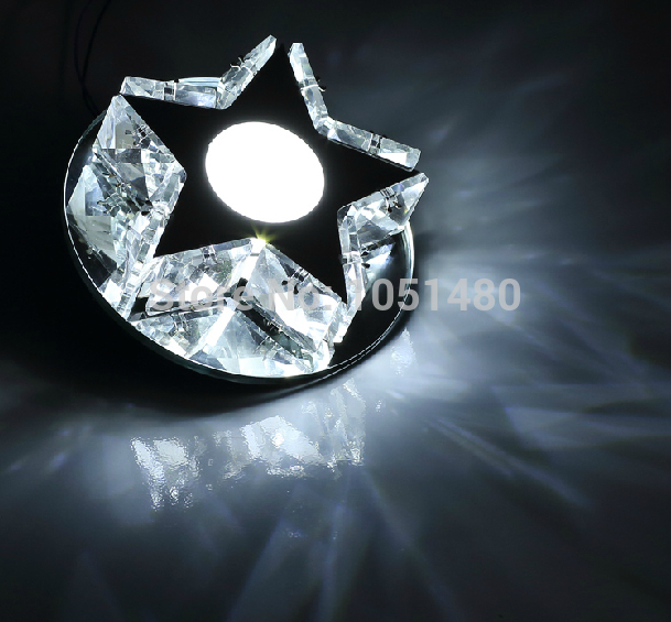 new star led ceiling light hallway light k9 crystal lamp dia120*h50mm 2pcs/lot
