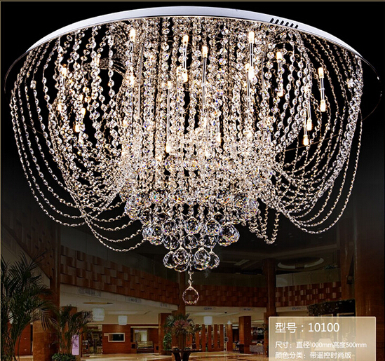 promotion s new big crystal chandeliers lighting fixture , dia80*h50cm luxury living room lights