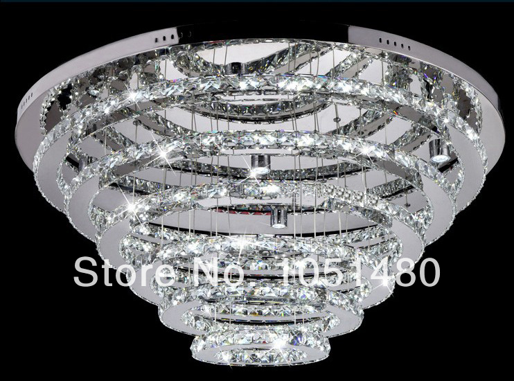 promotion s stainless steel k9 crystal lights led chandelier , big el lobby light dia1000*h700mm