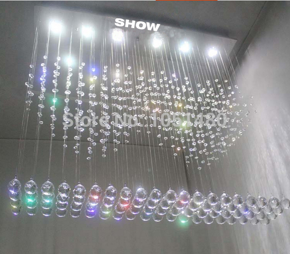 s flush mount modern living room chandelier crystal lamp for wedding decoration l1000*w200*h1000mm