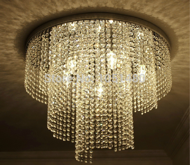 s luxury flushmout modern crystal chandelier living room lamp
