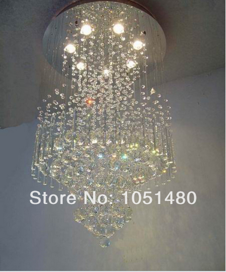 s modern design round chandeliers crystal light dia60*h100cm lustres foyer lights