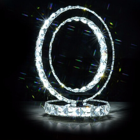 silver crystal ring led chandelier crystal lamp / light / lighting fixture modern led circle light used for ceiling or wall