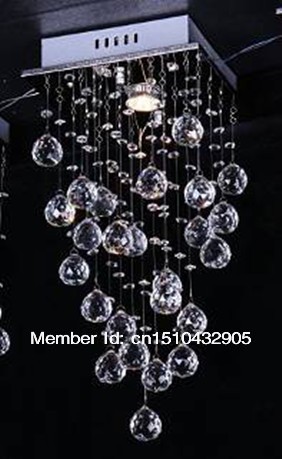 super s modern crystal ceiling light l250*w250*h500mm bedroom lamp