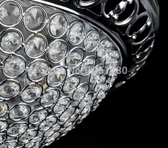 top s beautiful bedroom modern ceiling lamp dia380*h130mm ,silver crystal light fixtures home lamp