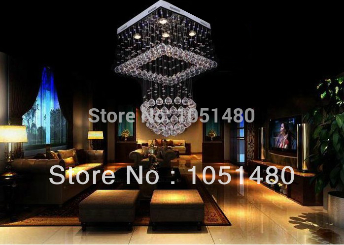 top s modern living room crystal ceiling lamp , contemporary home lighting d500*h800mm