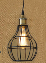 vintage american pendant light industrial edison lamp black wrought iron lampshade rh loft coffee bar restaurant kitchen lights