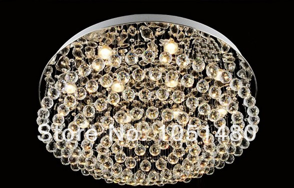 wholes flush mount modern round foyer crystal chandelier dia600*h350mm