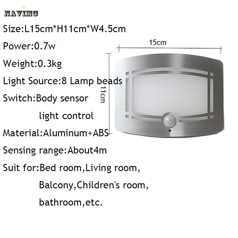 2016 wireless infrared motion sensor wall led night light novelty battery powered porch night lamp motion sensor light for home