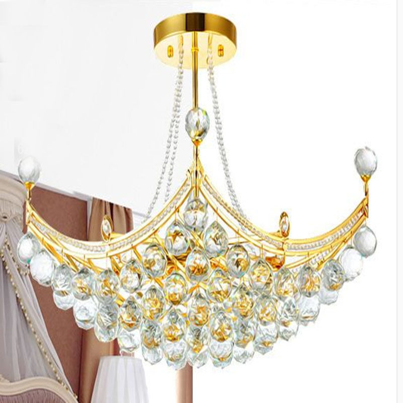 6 bulbs modern luxury fixture k9 crystal hanging wire ball pendant light ceiling living room chandelier led lamp lighting