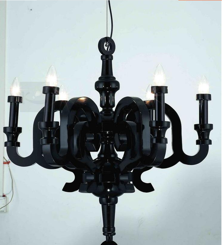 6 lights roma chandelier d50cm white black moooi paper lustre wooden chandelier wrought iron chandelier use e14 bulbs