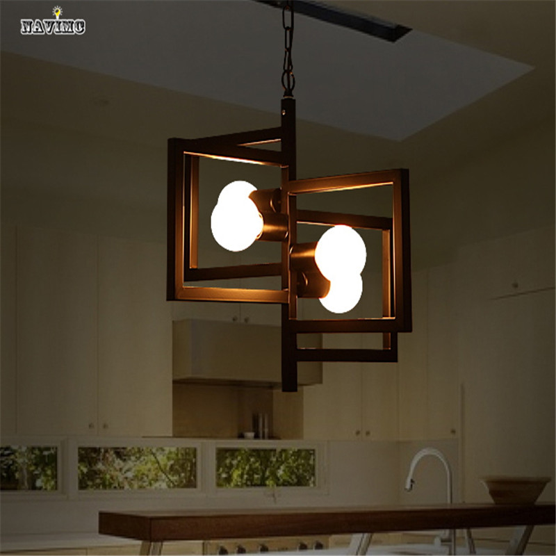american country metal vintage lamp restaurant droplight bedroom office creative led bar counter meals industrial pendant light