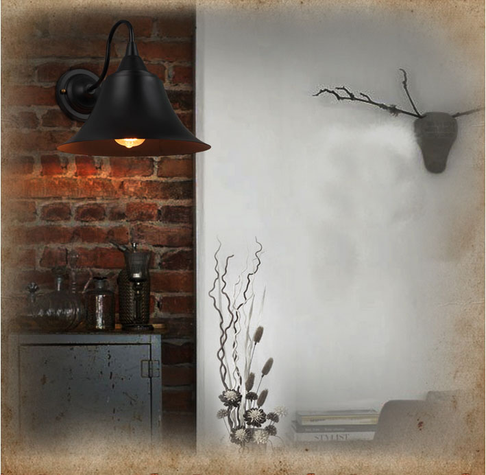 black vintage wall lamps bedroom sconce wall mounted bedside reading bathroom kitchen lamp bed light - Click Image to Close