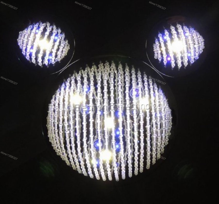cartoon cute modern led kids room crystal chandelier light fixture for children room lamp dia350*h100mm