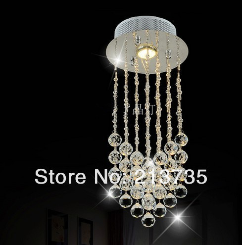 classic crystal ceiling lamp modern d200*h500mm 110v/220v for stairs/bedroom/dinning room