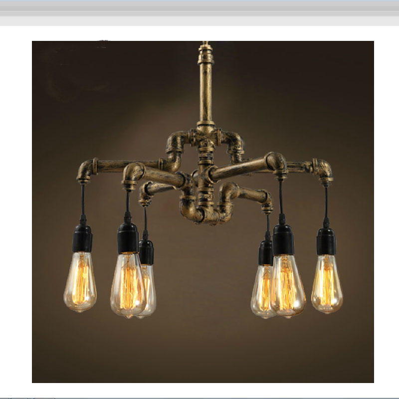 copper loft vintage retro pulley wrought iron pendant light industrial lamps e27 edison pendant lamp home light fixtures