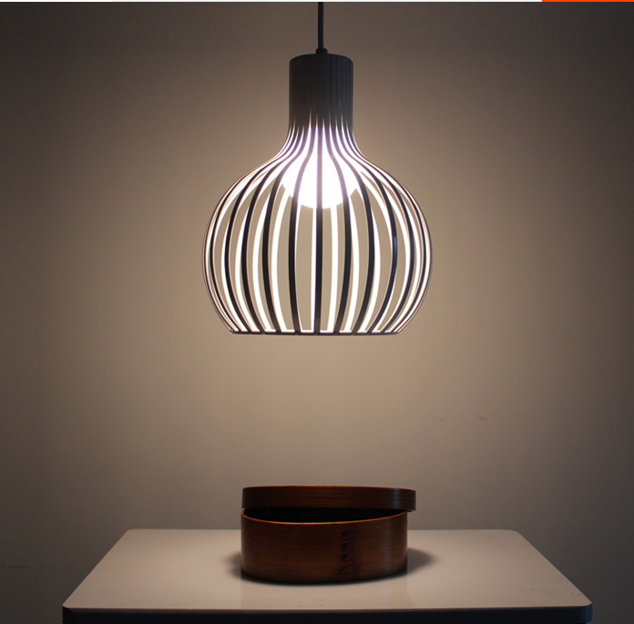 creative black white pendant lamps lanterne home lighting fixture for living room foyer coffee bar house with e27 led bulbs