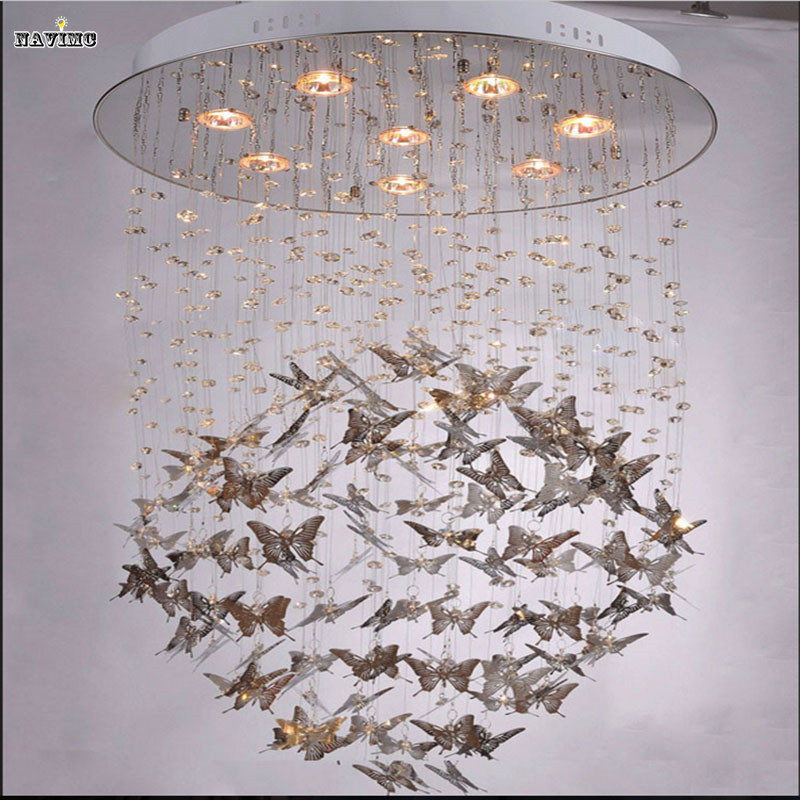 custom made pristine prism crystal dream butterfly chandelier lamp