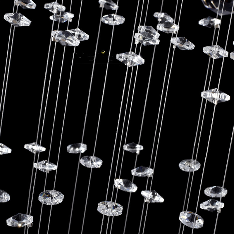 d25*h80cm long crystal pending chandelier spiral stair lighting fixtures balcony decorative staircase lights for dining room