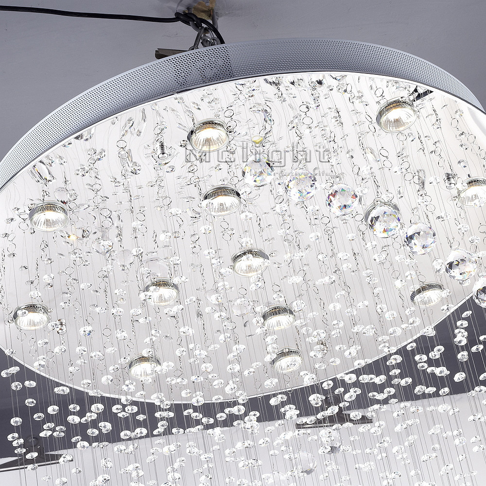 d80cm modern led spiral lustre crystal chandelier light fixtures long stair light for staircase el foyer living room
