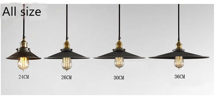 diameter 260mm vintage loft pendant light edison pendant hanging suspensory lamps for dining room living room bed room