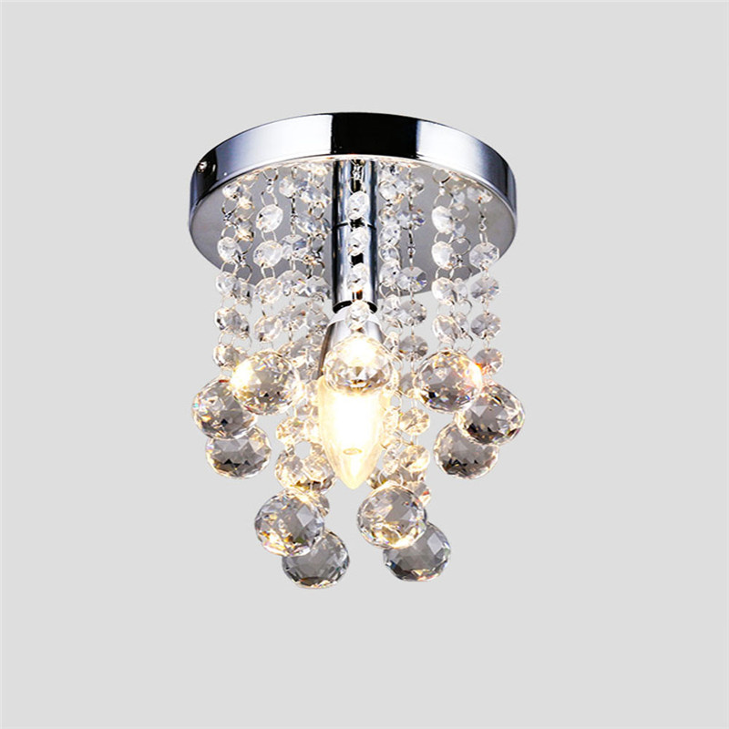 energy-saving led luxury crystal chandelier simple small aisle stair hallway k9 ceiling lamp