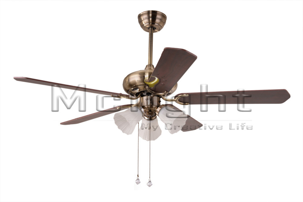 european antique ceiling fan with light kit restaurant living room lamp 42 inch stainless steel with wood blades fan