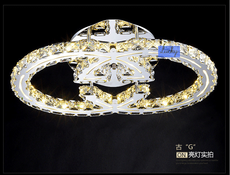 g style 540*400*130mm led lighting clear/champange crystal ceiling lamp crystal led ceiling light lamps for home