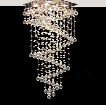 large crystal chandelier 110v/220v 6 gu10 light h150cm