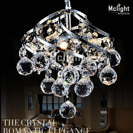 led crystal pendant light restaurant lamp crystal lamp of head lamps stair piaochuang entrance way lighting single head